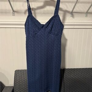 Elegant Blue Lace Dress